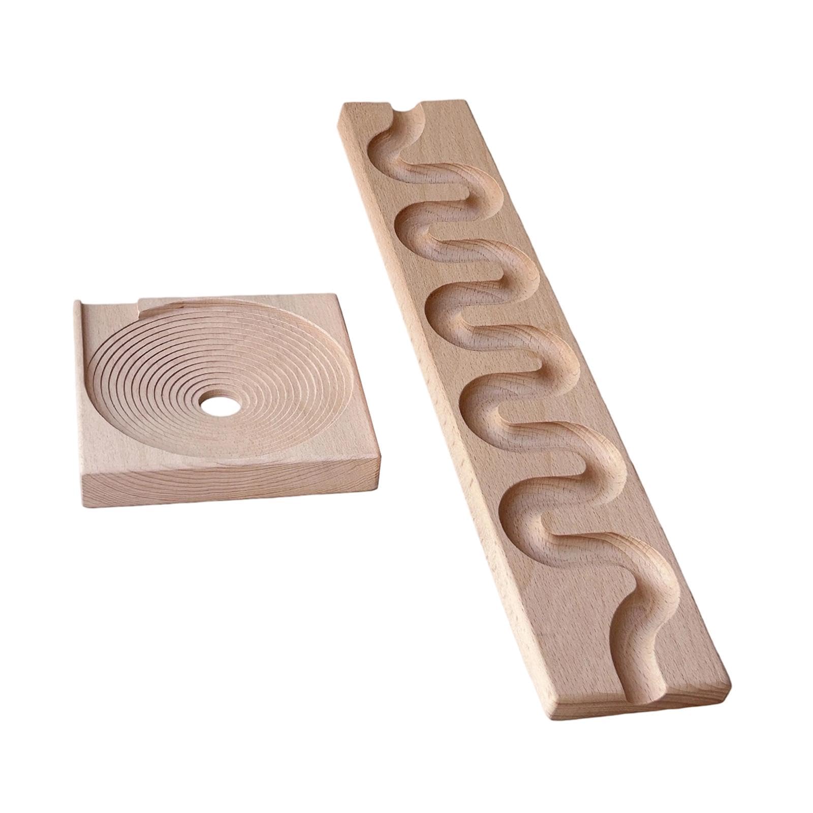 Marble Run Holz Kugelbahn Murmelbahn Baukasten Lernspielzeug Motorikspiel für Familie Kindergarten Kinder Ab 4 Jahren, Style B