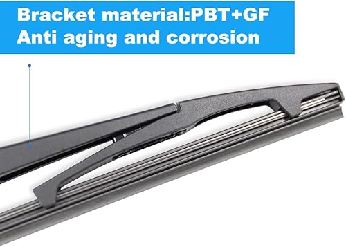 Miniatura 3 de Aslam - Limpiaparabrisas trasero, tipo E, para reemplazo de equipo original, ajuste exacto (2 unidades)