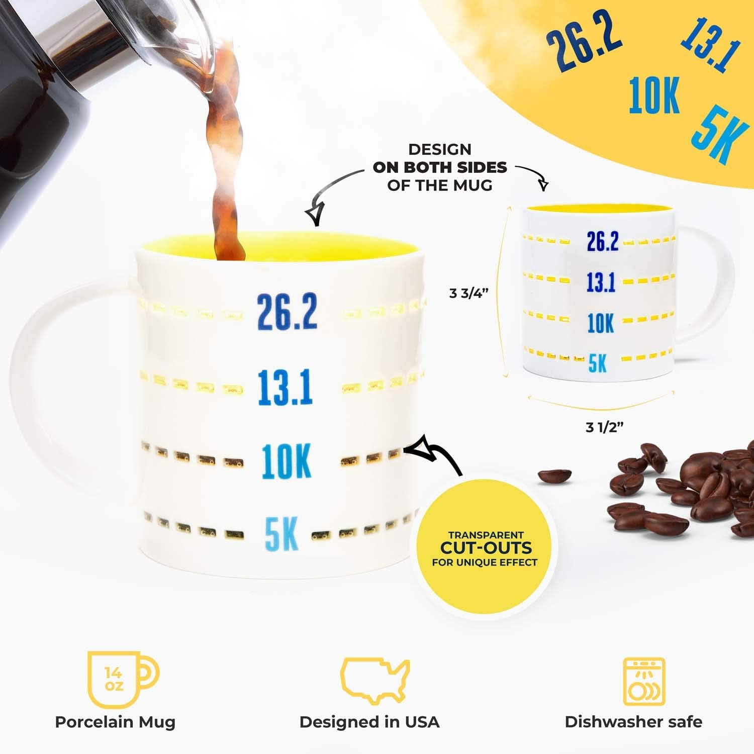 Rеvіеw Dіѕсоunt Running Porcelain Coffee Mug | Runner's Measurements