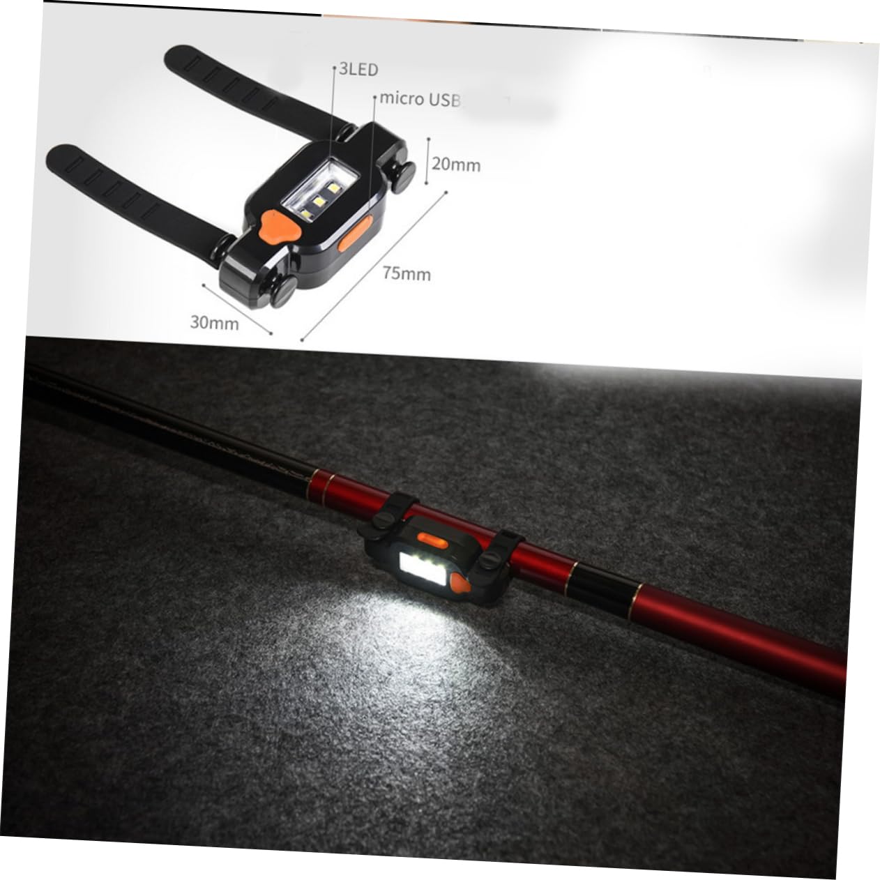 OSOLADY Rechargeable Gravity Sensor Fishing Lamp Fishing Light for Enhanced Bait Detection High Sensitivity