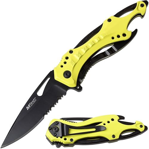 Miniatura 43 de MTECH USA Serie MT-A705 - Cuchillo plegable asistido por resorte, clip de bolsillo, táctico, EDC, defensa personal Azul plateado