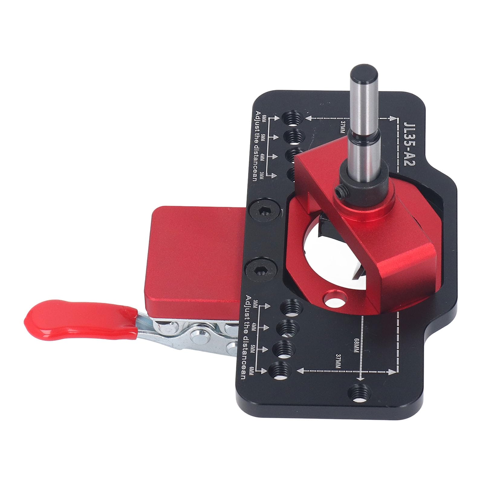 Perforadora de Orificios de Perforación con Plantilla de Bisagra, Plantilla de Bisagra para Gabinete de Aleación de Aluminio, Localizador de Guía de Broca de 35 Mm con Placa de Posicionamiento,