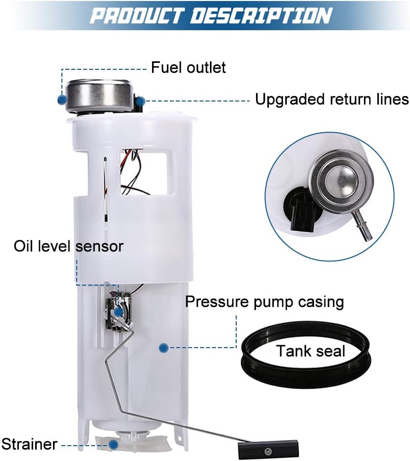 AP7161M Fuel Pump Module Assembly for 2002 2003 DODGE RAM 1500 TRUCK(for 26 Gal. Tank) E7161M