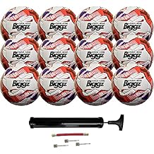 Biggz 12 Pack Premium Freedom Soccer Ball Size 5 Bulk Wholesale with Pump