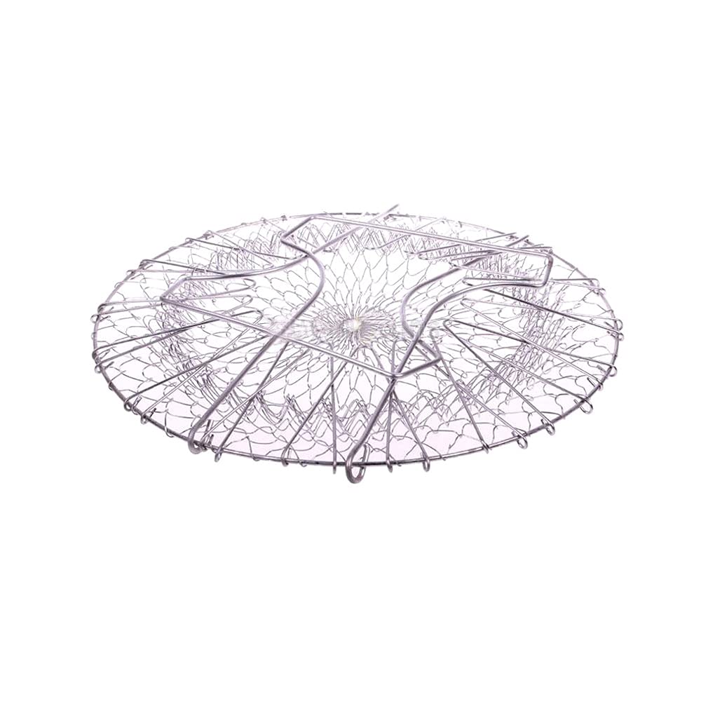 Enjuague de Vapor Plegable Fry Fry Chef Cesta Magic Cesta de Malla Cesta de Malla Cocina Neto Cocina Acero Inoxidable Colador de Herramientas de Cocina