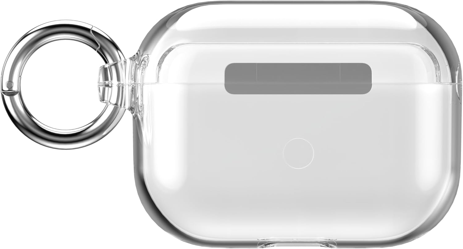 Speck Clear AirPods Pro Case - for Apple AirPods Pro 1st Gen & AirPods Pro 2nd Gen - Scratch-Resistant Coating with Carabiner Attachment - Presidio Clear