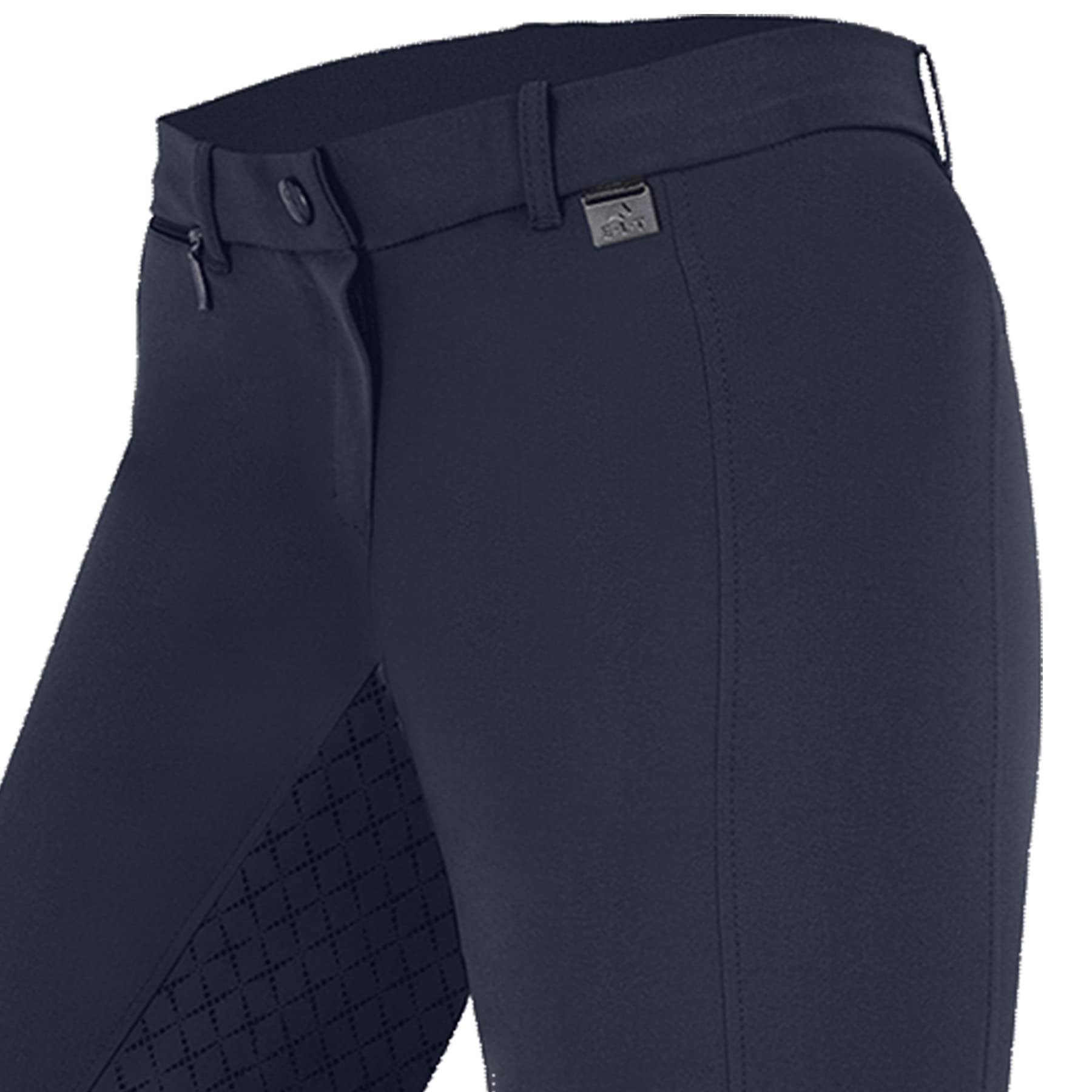 ELT Pantalon d'équitation Micro Sport en silicone, bleu nuit, 40