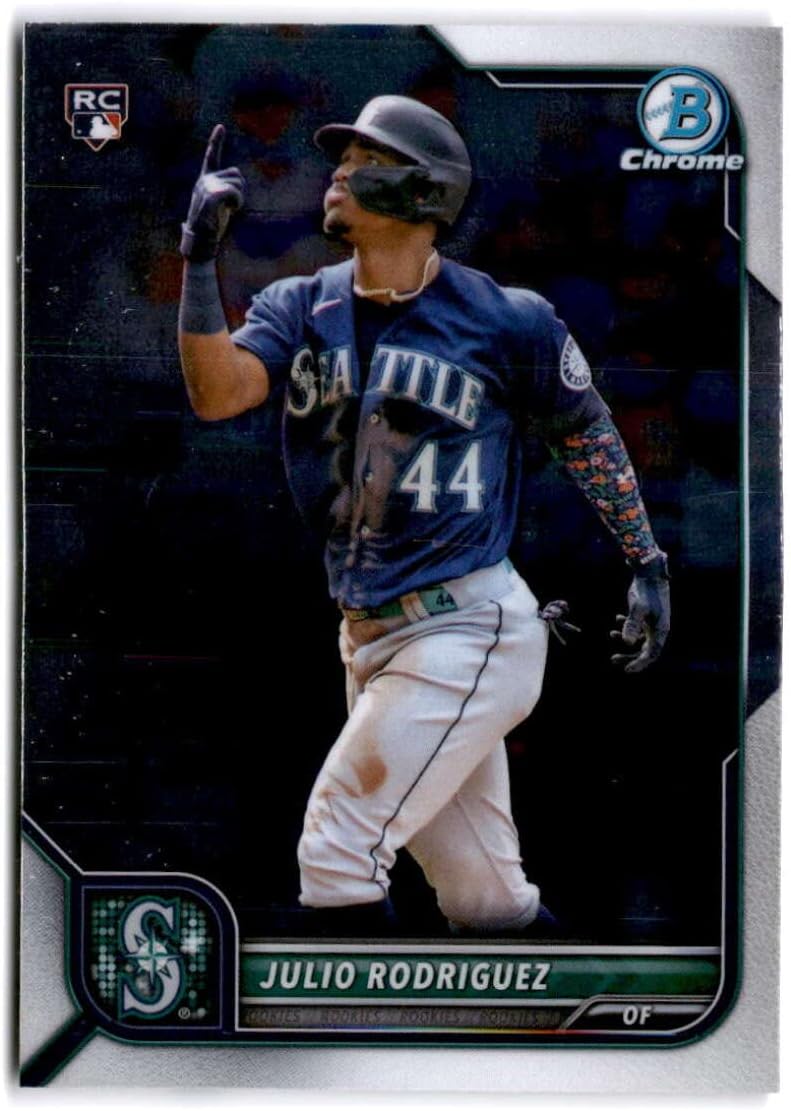 2022 Bowman Chrome #48 Julio Rodriguez Seattle Mariners MLB Baseball Card (RC - Rookie Card) NM-MT