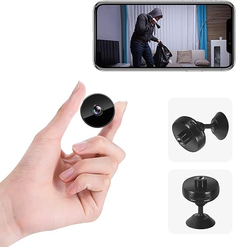 Cámara espía, mini cámara HD 1080P, cámara de seguridad oculta, visión nocturna, reproducción de imágenes sin costuras, compatible con iOS y Android