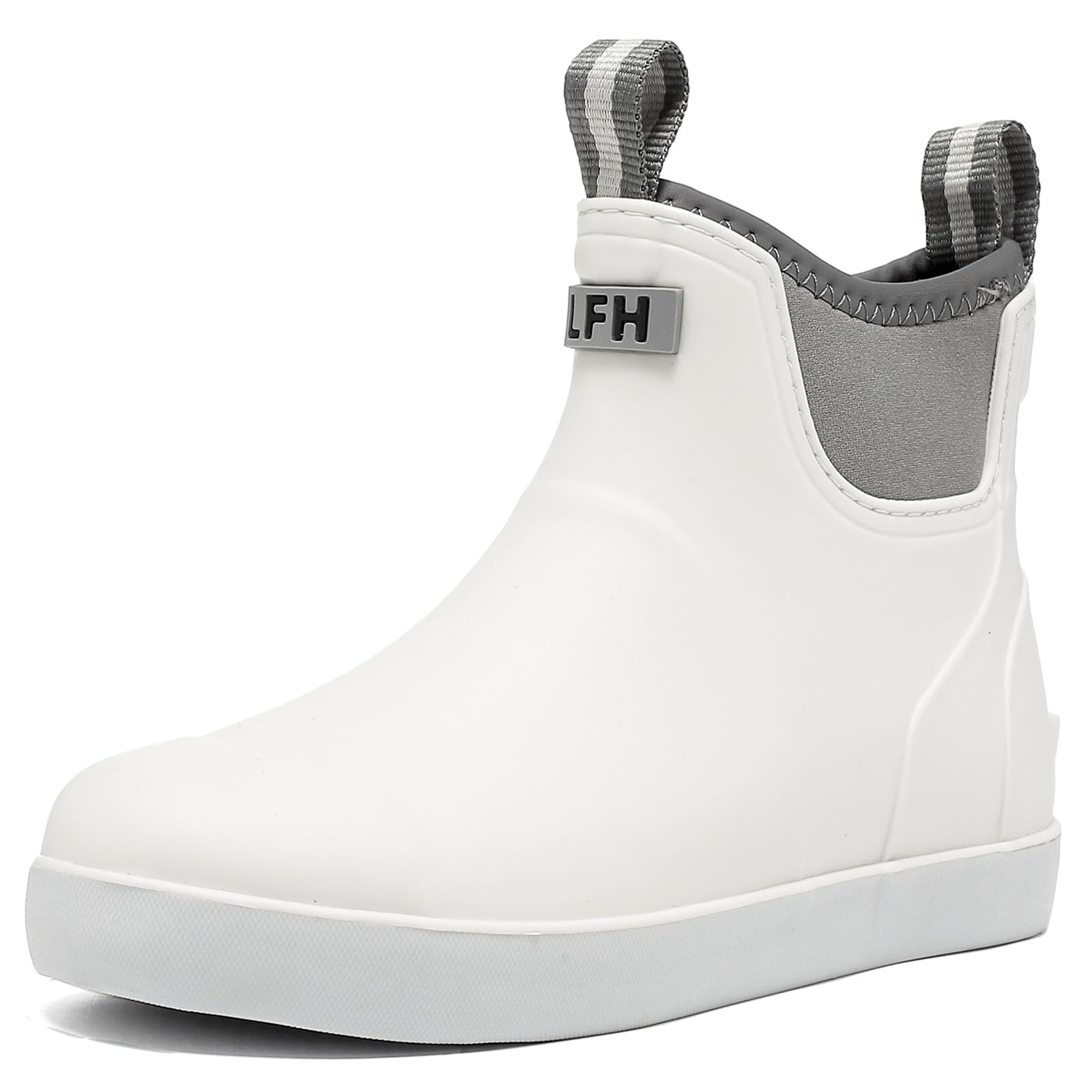 Damen Gummistiefel Damen Chelsea Gummistiefel Knöchel Regenstiefel Kurz Wasserdicht Rutschfest Gummi Gartenschuhe Bequeme Outdoor Deck Boots zum Gehen