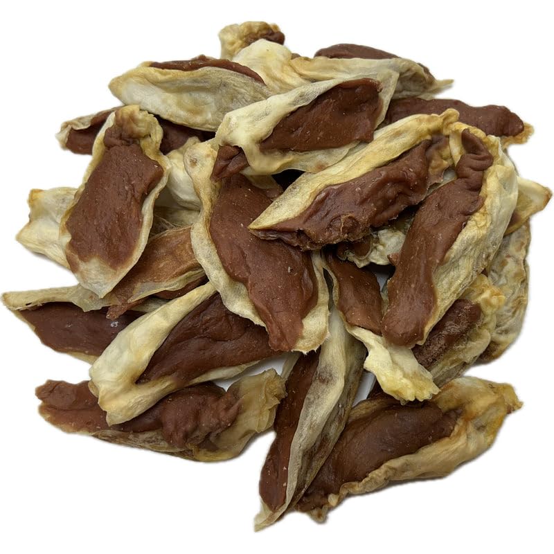 DriedDogTreats Natural Dog Chews Rabbit Ears Wrapped in Duck 500g
