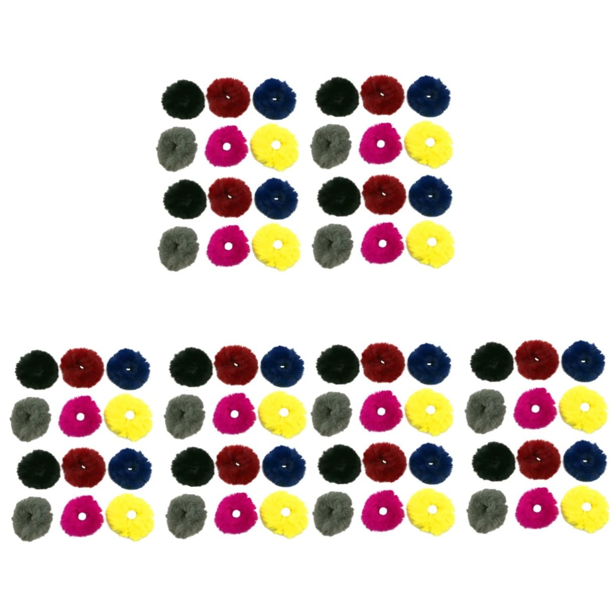 FRCOLOR Juego De 3 Adorables Anillos Para El Cabello Coleteros De Sólidos Para Niños Y Niñas 16 Unidades X 3