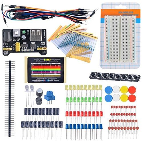 WeiKedz Starter Kit Electronic Fans Kits Breadboard Cable Resistor Capacitor LED Potentiometer