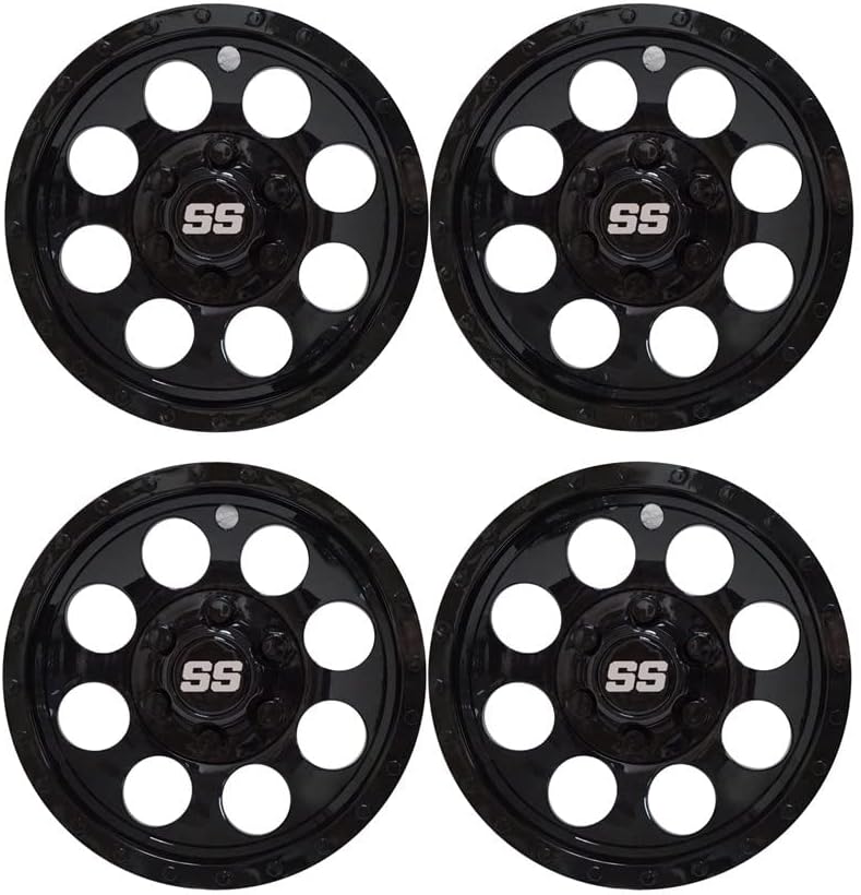 Hardcore Parts 10" 'SS' Glossy Black Wheel Caps