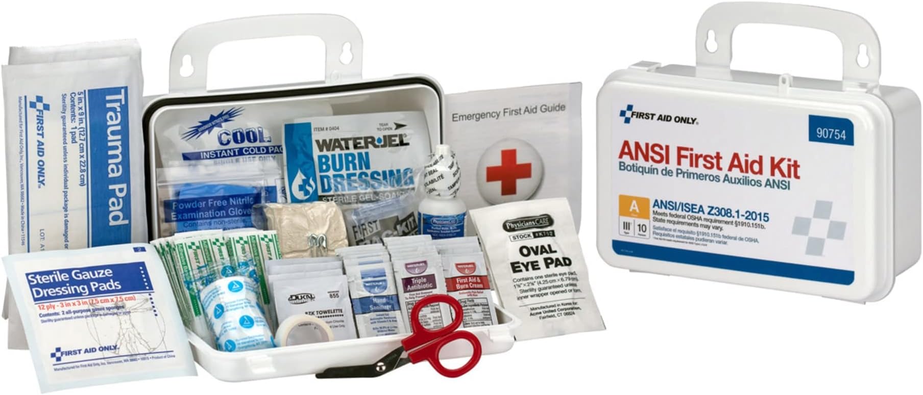 Pac-Kit 90754 10 Person Bulk ANSI A, Plastic