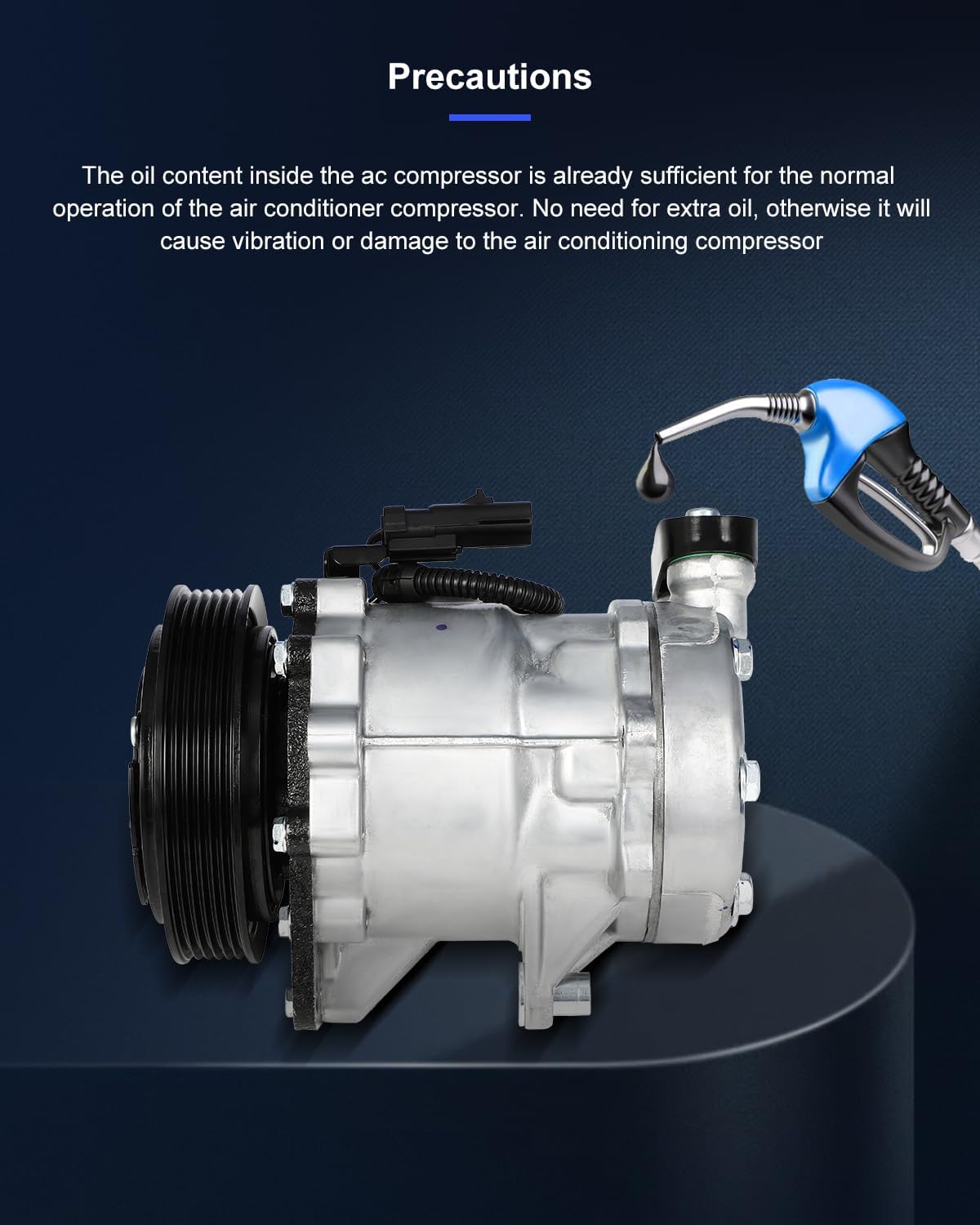 ECCPP AC Compressor Fast Cooling 2002-2003 Fit for Dodge Dakota 4.7L 2002-2006 Fit for Dodge for Ram 1500 2500 4.7L Air Conditioning Compressor