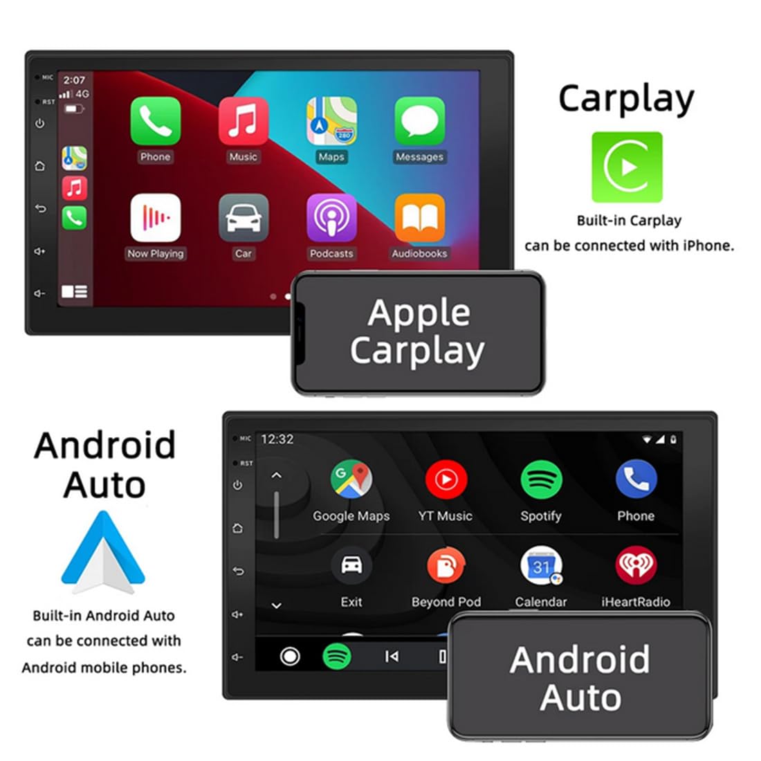 Amazon.com: Car Radio Android 11 System 1GB+ 16GB Car Stereo