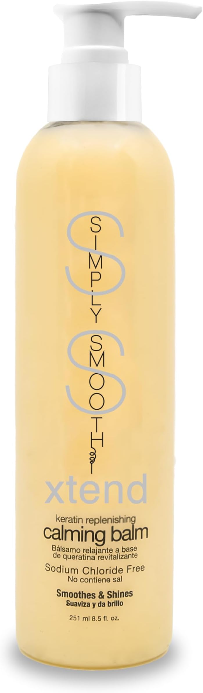 SIMPLY SMOOTH Xtend Keratin Replenishing Calming Balm Smoothing Or Curling Balm 1-Day Frizz Free Blowout Infused with Collagen To Repair Dry, Damaged, Unmanageable Hair 8.5 Oz.
