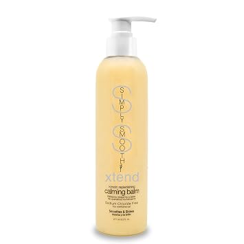 SIMPLY SMOOTH Xtend Keratin Replenishing Calming Balm Smoothing Or Curling Balm 1-Day Frizz Free Blowout Infused with Collagen To Repair Dry, Damaged, Unmanageable Hair 8.5 Oz.