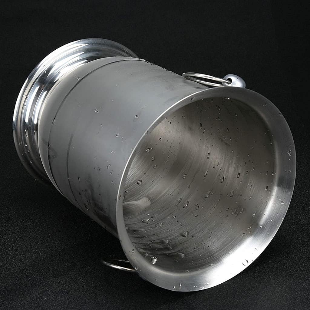 Cubitera Botella Vino Cubo de Hielo de diseño binaural, de Acero Inoxidable, para Bebidas, contenedor de Hielo multifunción para Vino, champán, Cerveza y refrescos