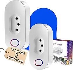 Kit 2 Tomadas Inteligente Smart Automação Wifi Google Home Alexa (Plugue20A)
