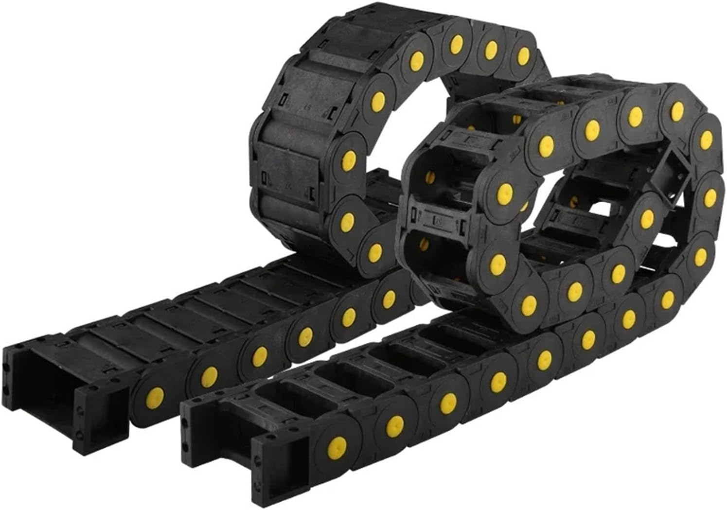 Transmission Chain of power 1000mm CNC Transmission Chain 30x38mm 30x50mm 30x57/77/103mm Nylon Cable Drag Chain Wire Carrier with End Connector Transmission Chain of power(150mm,30X57MM_ENCLOSED)