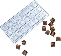 Vista 1 de Restaurantware Pastry Tek - Moldes de postre de 10.8 x 5.3 pulgadas, 10 moldes de cilindro rígido para chocolate, 24 cavidades, aptos