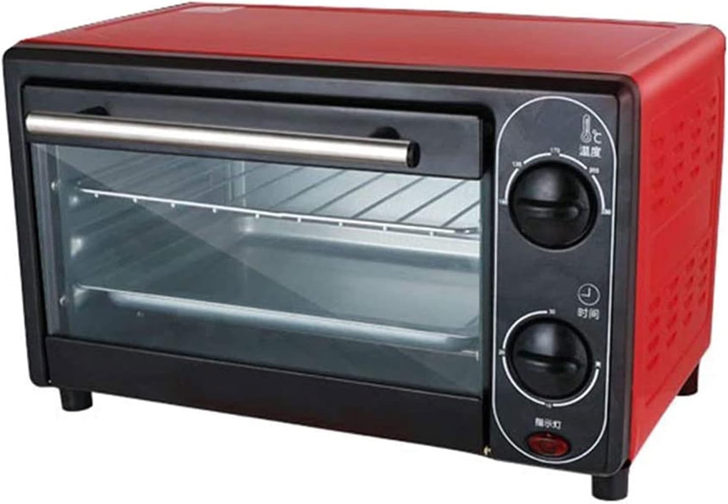 Convection Toaster Oven Cooker Rotisserie + Electric Air Fryer with Non-stick Fry Basket Baking Pan Rack Skewers Drip Tray 12L