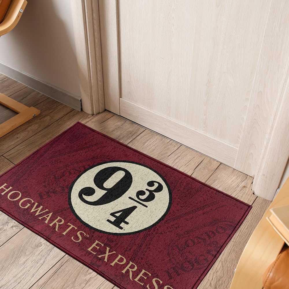 GRAPHICS & MORE Anti-Slip Indoor Doormat, 20” x 31.5” Harry Potter Hogwarts Express Sign, Floor Mat for Inside Entry Way/Back Door Garage Mudroom Home and Office, Low Profile