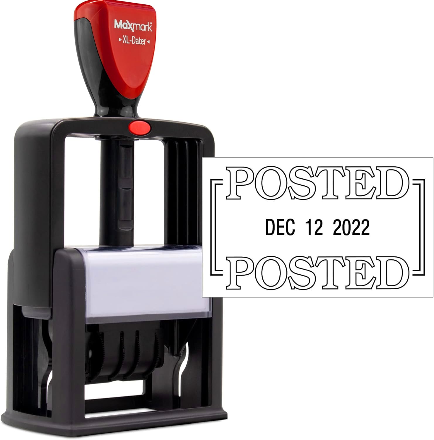 ZIGEL Heavy Duty Style Self Inking Date Stamp with Posted - Style B - Black Ink