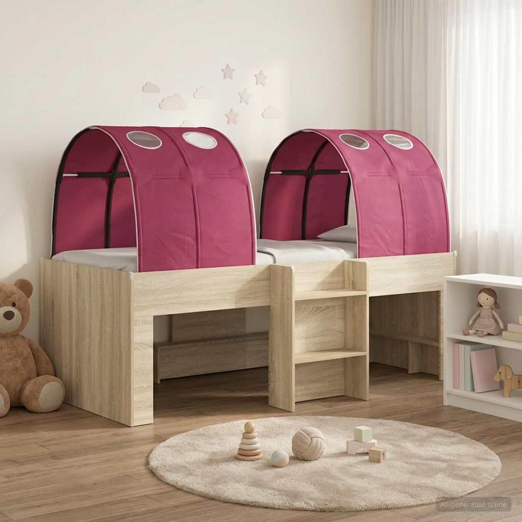 Madera resistente con túneles de poliéster habitación infantil Roble Sonoma