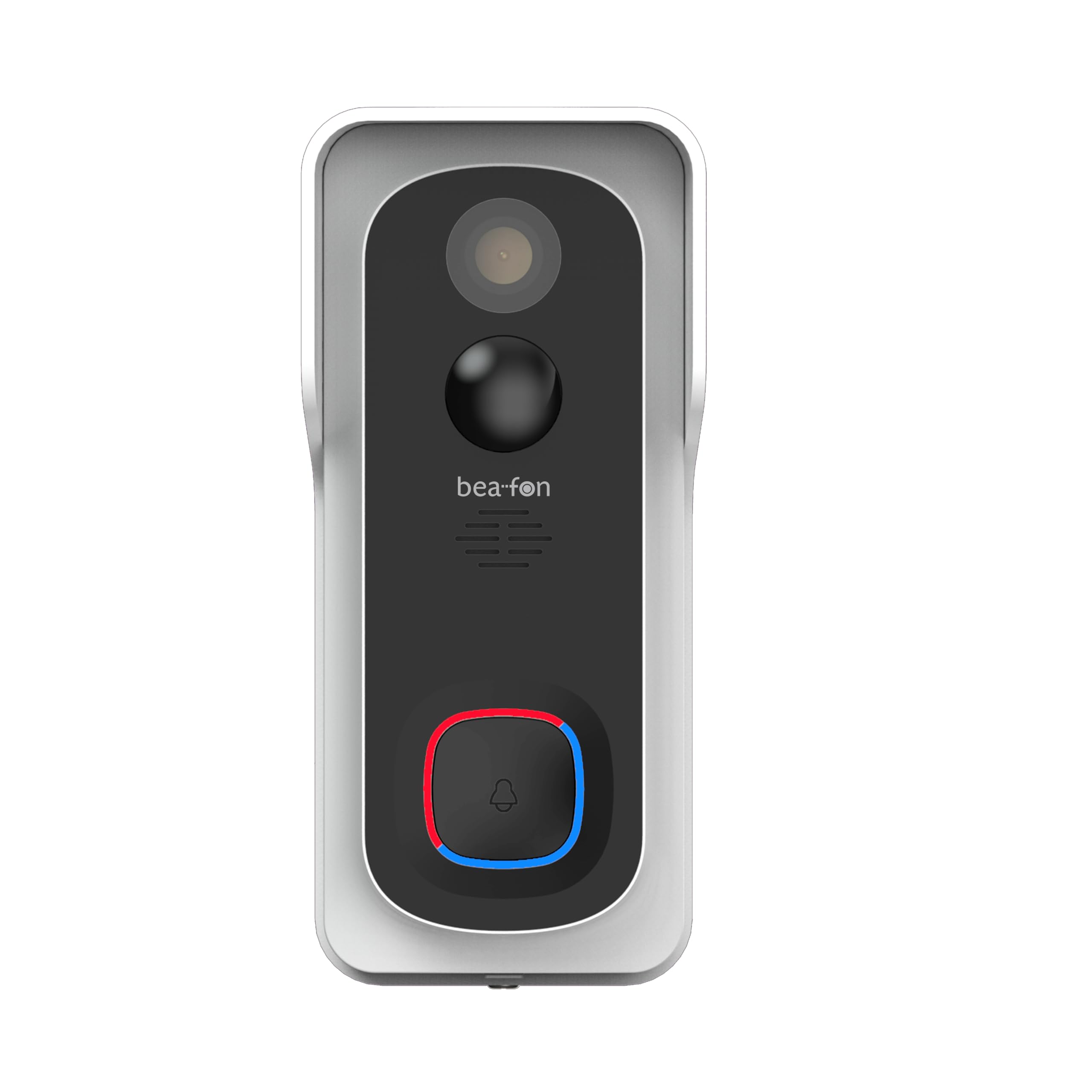 Beafon, Smart Home, Visitor 2V, Outdoor Videotürklingel mit Glocke und Winkel, Türklingel kabellos, Kamera Full HD 3 MP, 2,4G WiFi, Schutzklasse IP 54, autom. Alarmauslöser, Echtzeitvideos,