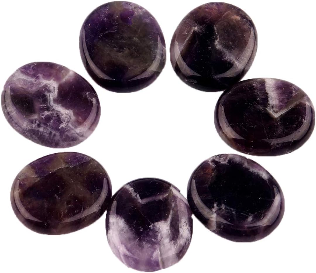 Amethyst Natural 7pieces/lot Small Palm Stone Crystal Quartz Reiki Healing Chakra