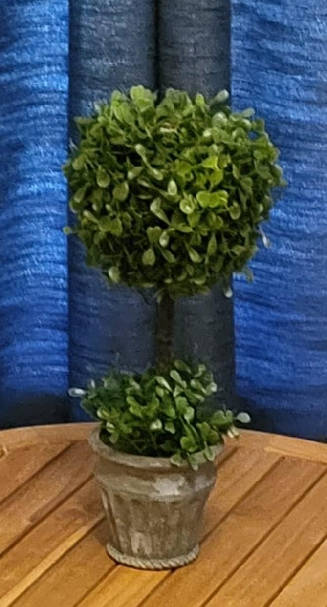 13" Artificial Boxwood Topiary in Urn