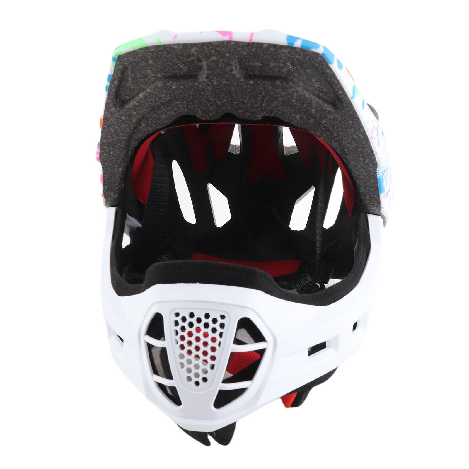 Full Face Adjustable Kids Bike Helmets, Lightweight Toddler Helmets with LED Light, Ventilation, for Sun Protection with Sponge Pad (M) — view 3