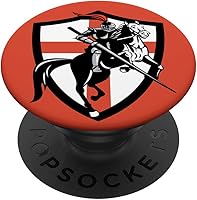 Vista 1 de Bandera de Inglaterra de caballo medieval Knight Jousting – PopSockets Grip y soporte para teléfonos y tabletas