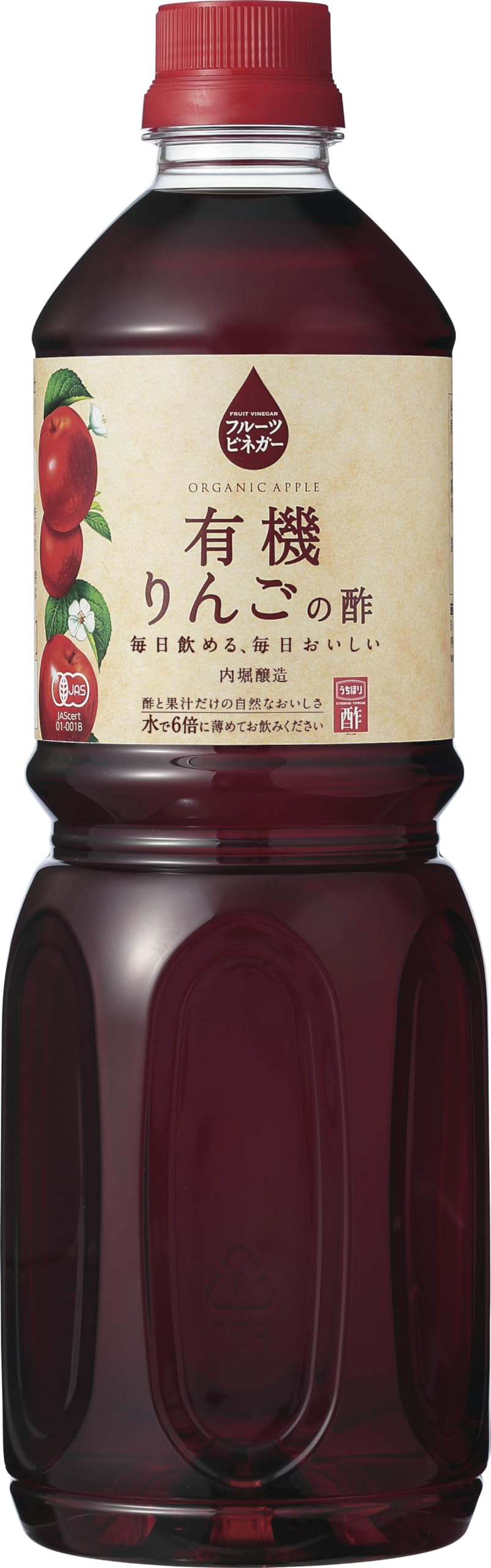 内堀醸造 フルーツビネガー有機りんごの酢 1L