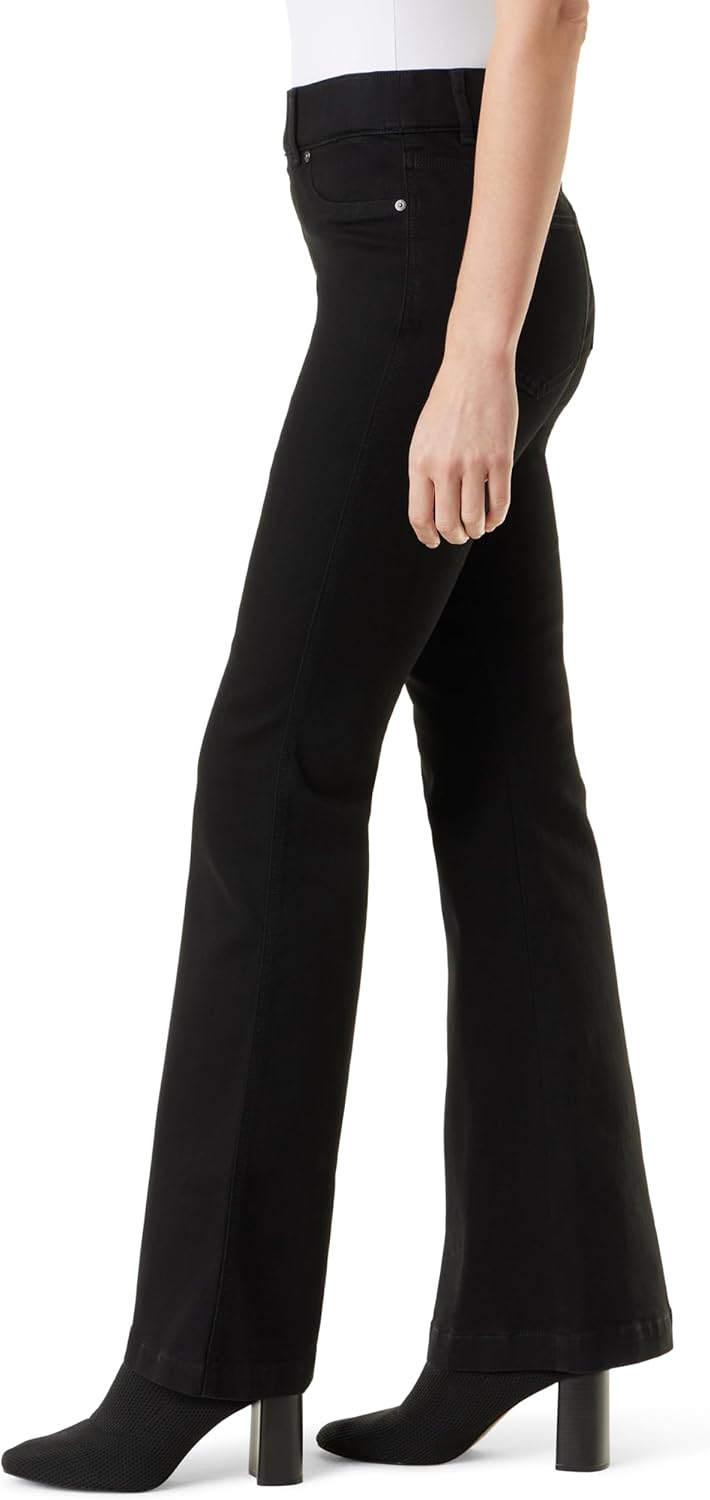Gloria Vanderbilt Womens Shape Effect Pull On High Rise Flare Jean Standard
