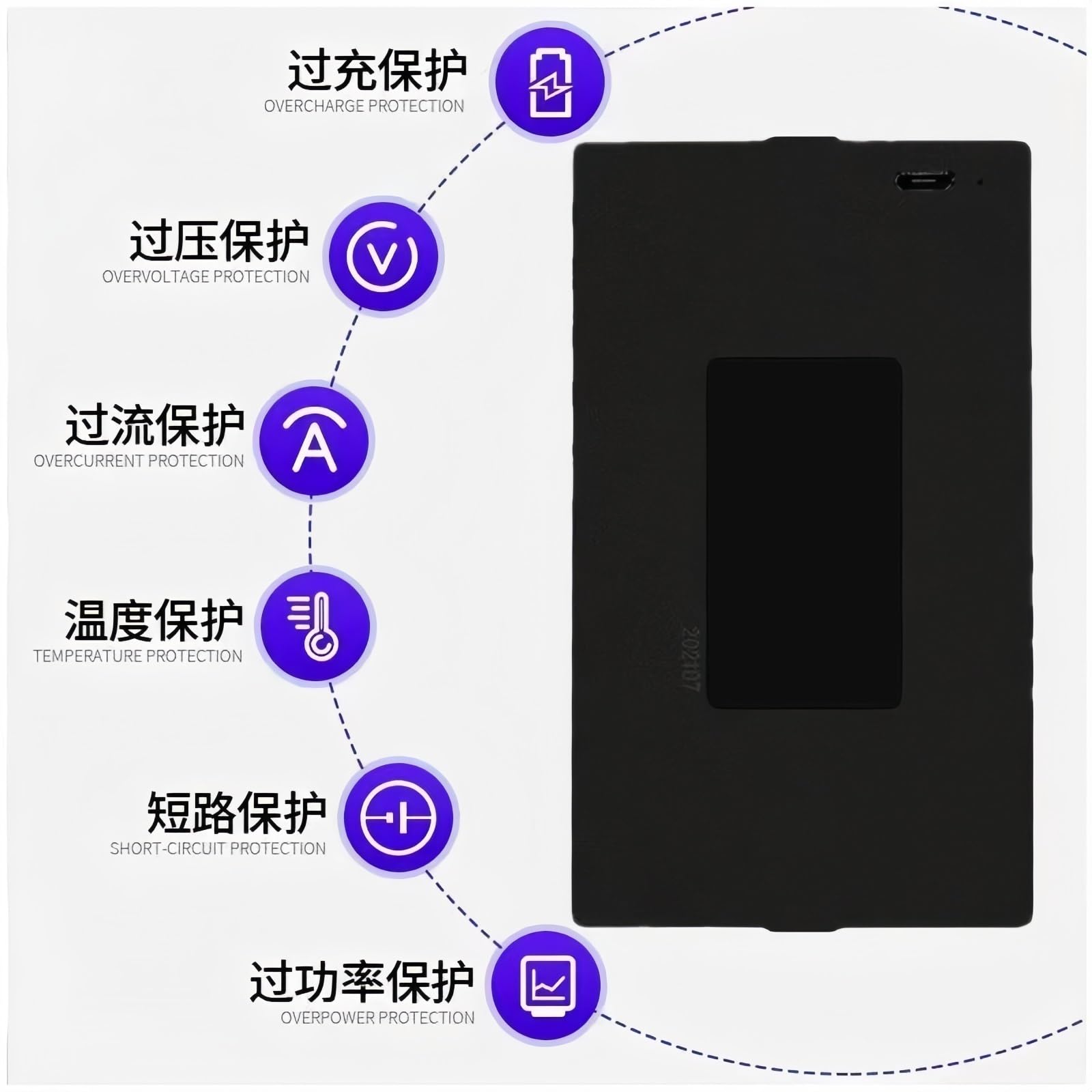 Batteria ricaricabile for blocco impronte digitali da 5000 mAh