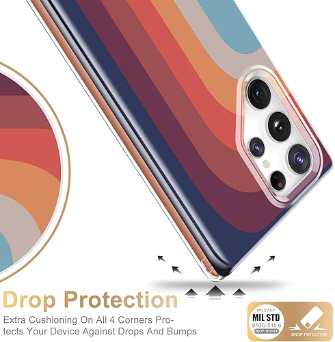 Miniatura 4 de Esdot Funda protectora para Samsung Galaxy S23 Ultra, de grado militar, resiste caídas de 21 pies (probado), con diseños modernos para mujeres y