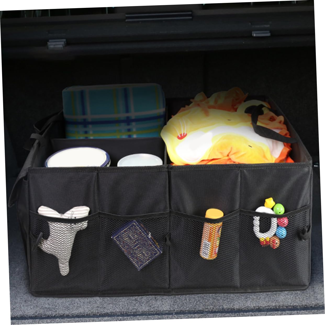 MAGICLULU Organizador de Maletero Multifuncional de Oxford Caja de Almacenamiento para Coche con Compartimentos para Organizar y Equipos Deportivos para y Camping