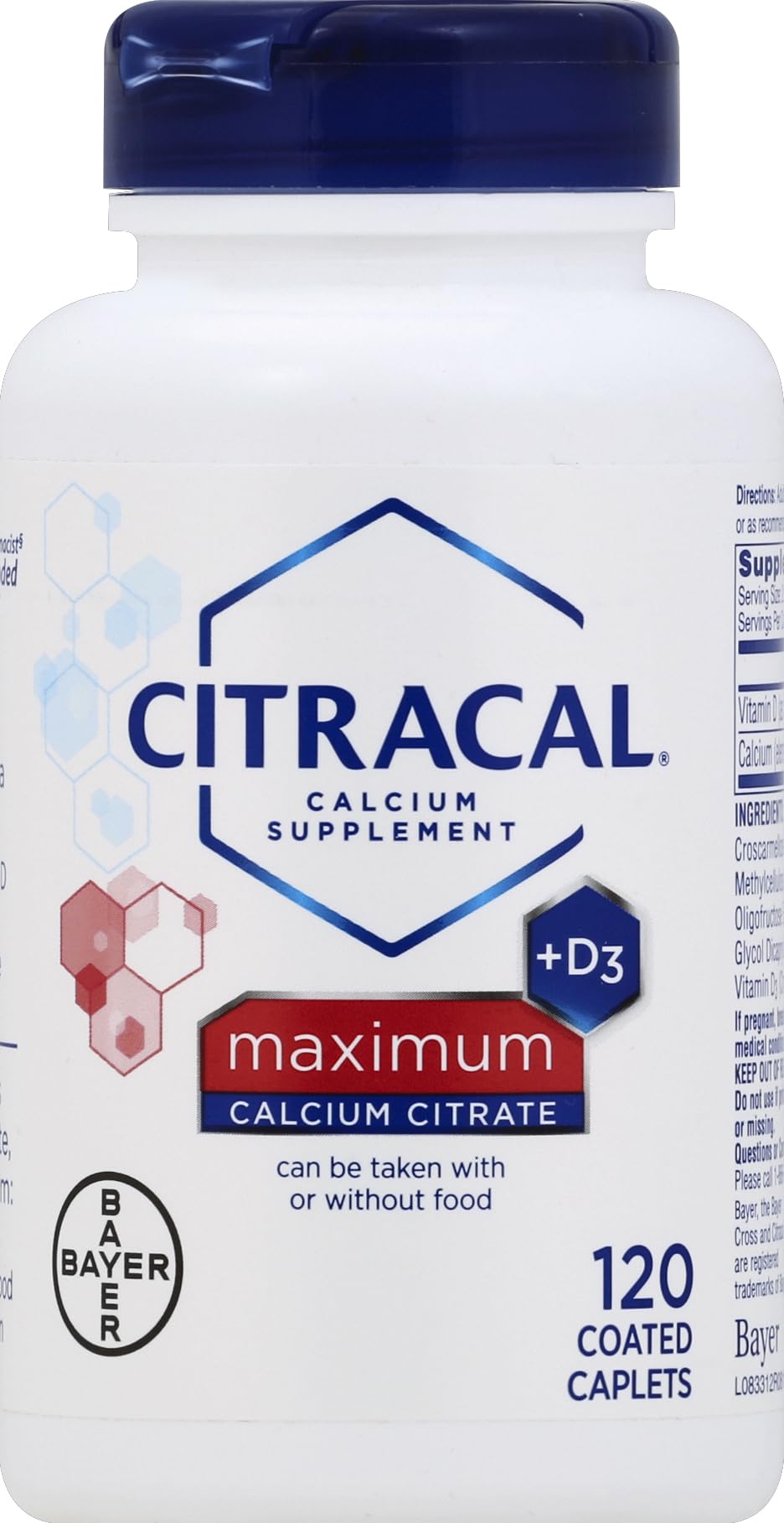 Citracal Max Size 120ct Citracal Calcium Citrate with Vitamin D Maximum Coated Caplets 120 Count