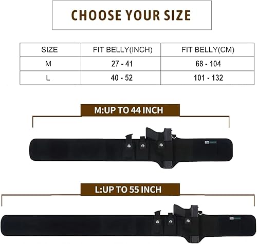 Miniatura 5 de Staystrapped Funda de banda para el vientre para transporte oculto, funda de pistola para mujeres y hombres compatible con Glock 17 19 43x, Sig P320