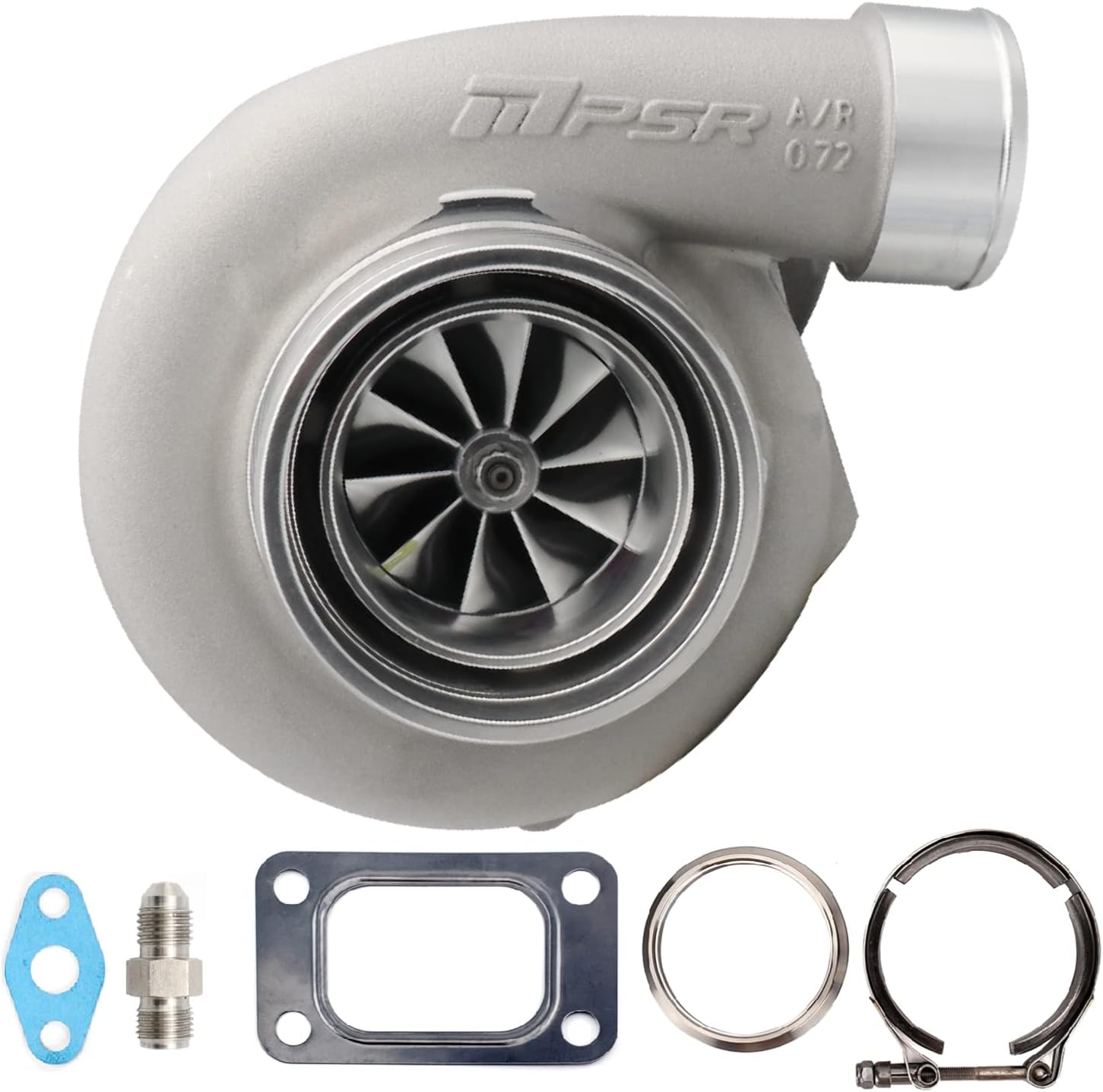 Pulsar Turbo PSR3584 GEN2 Dual Ball Bearing Billet Wheel Turbo T3 Open, Vband 0.82 A/R