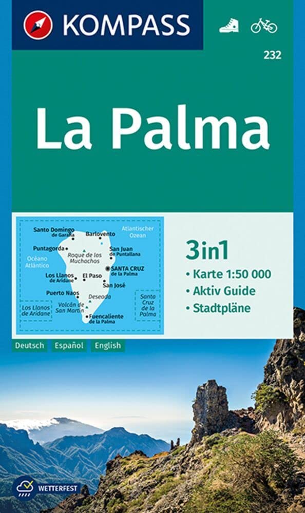 La Palma WK 232: Wandelkaart Schaal 1 : 50.000 (Kompass Wanderkarten)