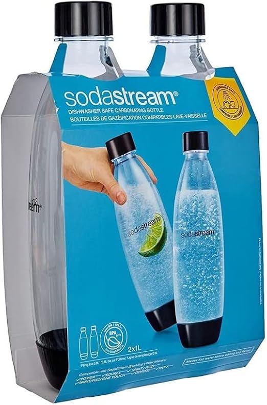 SodaStream Pack of 2 1L Dishwasher Fuse Bottles