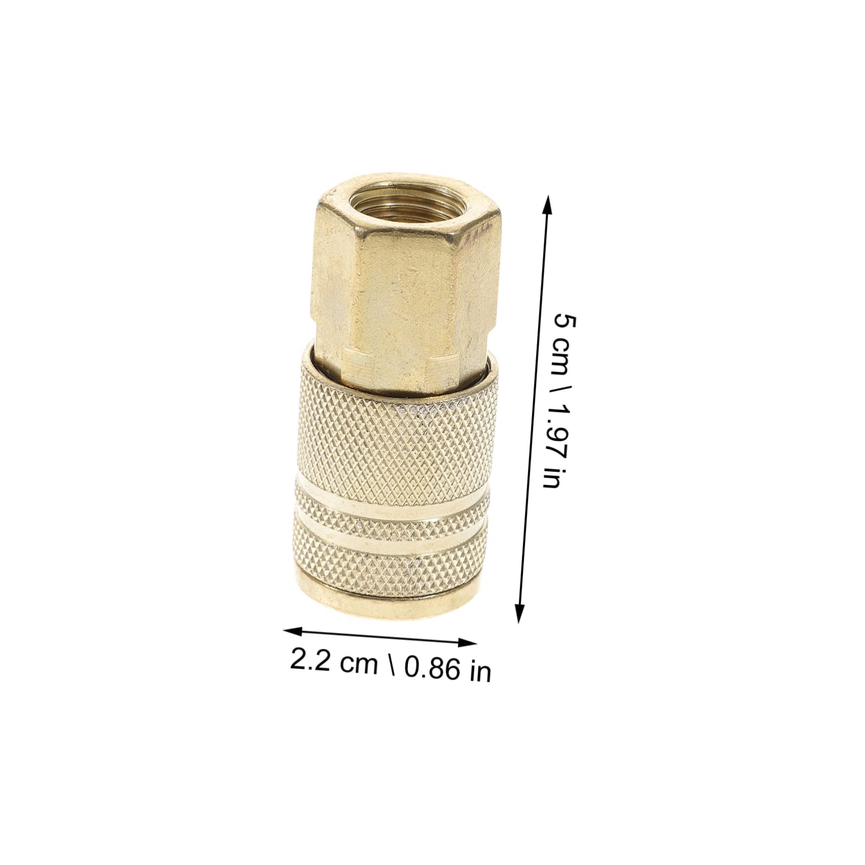 Raccord Rapide Droit en Fer Doré 1/4 Pouce, Lot de 10