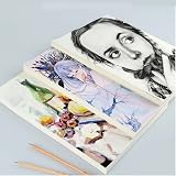 100 Sheets Off White Watercolor Paper 160 GSM Cold Press Water Colour Painting Sheets - Suitable for