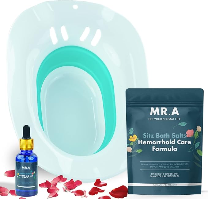 3 in 1 Hemorrhoid Treatment Kit, 1.7 lbs Sitz Bath Salts