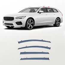 4 pcs/Set Car Window Wind Deflector, Compatible with Volvo V90 2018+,Car Side Door Stick-On Deflector Rain Deflector